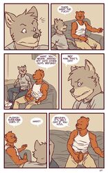 artdecade bear canine comic english_text furry gay male male/male male_only masturbation no_humans only_if_you_kiss penis text uncut what wolf yaoi