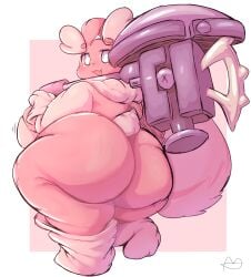 1girls ass bbw big_ass big_breasts bottom_heavy breasts bubble_butt bunny_girl dat_ass dumptruck_ass fat_ass female fusion giant_ass gigantic_ass hammer huge_ass large_ass looking_at_viewer looking_back lopunny lopunny-tinkaton obese original original_character pokefusion pokemon pokemon_(species) pokemon_dppt pokemon_fusion pokemon_sv shortstack solo solo_focus stevest58244496 tinkaton wide_hips