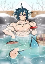 abs black_sclera eeveelution flaccid hot_spring huge_cock hyper hyper_penis male male_only massive_penis muscular_male mush penis pokemon pokemon_(species) source_request vaporeon zeignal