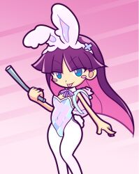 accurate_art_style blue_eyes bunny_ears feli_(puyo_puyo) furii_(artist) purple_hair puyo_puyo puyo_puyo_artstyle puyo_puyo_fever puyo_puyo_quest sega