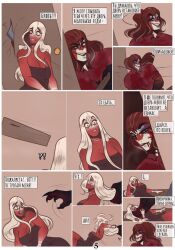 big_breasts blush canada_(countryhumans) comic comic_page countryhumans countryhumans_girl female female/male long_hair low_res male poland_(countryhumans) red_body red_skin reikmer white_hair