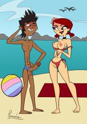 dark-skinned_male interracial mike_(tdi) riccardus97 tagme total_drama:_revenge_of_the_island total_drama_island veiny_penis zoey_(tdi)