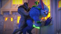 3d animated league_of_legends male male/male nasus penis tagme twitchyanimation video warwick