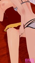 3d animated beach bikini breakwater_ridge comic female ruby_rose rwby weiss_schnee yuri