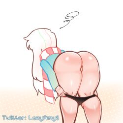 ass body female hips lazyamy oc panties white_hair