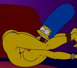 bardock510 marge_simpson milf mother screaming the_simpsons tied tied_up yellow_body