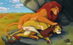 anal ass balls disney duo felid feline feral gay hi_res lion makeda-tlk male male/male male_only mammal pantherine penetration penis sex simba testicles the_lion_king zilvus