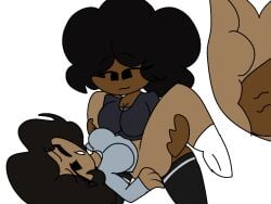 2futas afro anal anal_penetration anal_sex big_breasts big_penis bottomless carol_(bbpanzu) clothed clothing dark-skinned_futanari dark_skin dickgirl erection friday_night_funkin futa_on_futa futa_only futanari grabbing_legs gynomorph hottiegirl34_(artist) human on_back partially_clothed self_upload sex stockings sunday_(bbpanzu) thick_thighs thighhighs white_background white_socks