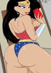 1girls alternate_version_available cbear624 cellphone dc dc_comics diana_prince female female_only phone selfie solo tagme wonder_woman wonder_woman_(series)