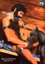 2001 ambiguous_gender beard borni canid canid_demon canine canis cigarette cigarette_in_mouth demon domestic_dog duo facial_hair fellatio fellatio_from_feral feral genitals hellhound holding_penis human human_on_feral interspecies male male_on_feral mammal object_in_mouth oral penile penis sex smoking smoking_cigarette what zoophilia