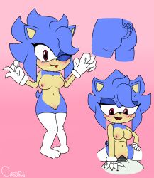 1boy 1boy1girl 1girls anthro ass blue_fur blush breasts cassava cowgirl_position female gloves hand_on_hip hedgehog little_fawn living_the_dream living_the_dream_(kickass222urmom) male/female oerba_yun_fang penetration penis pussy red_eyes sonic_(series) sonic_oc tailwag thighhighs tongue_out vaginal_penetration vaginal_sex