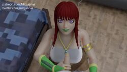 animated female green_lipstick handjob looking_at_viewer miquervel no_sound original_character pov tagme unseen_male_face video