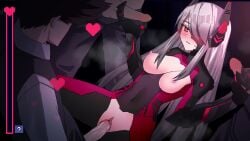 3boys android android_girl breasts exposed_breasts exposed_pussy female grey_hair group_sex holding_penis multiple_boys multiple_males orgy paradise_overlap pussy red_eyes robot robot_girl sex uncensored vaginal_penetration yuri_(paradise_overlap)