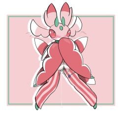 bug bug_girl bullelewds dripping dripping_pussy flustered grass_type insect_girl lurantis mantis pink_body pink_eyes plant plant_girl pokémon_(species) pokemon pussy_juice pussy_juice_drip red_eyes shaking_legs toy vibrator vibrator_in_pussy