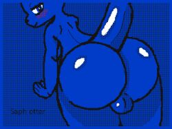 1boy 1femboy 2023 2d 2d_(artwork) 2d_animation animated anthro artist_request ass_shake balls big_ass blue_skin bouncing_ass femboy huge_ass low_res male pixel_art shaking_ass smiling smiling_at_viewer soph soph_otter tagme thick_ass