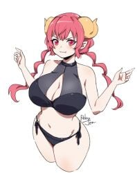 big_breasts bikini boob_window cleavage hourglass_figure ilulu_(dragon_maid) miss_kobayashi's_dragon_maid relaxjon wide_hips