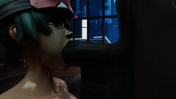 3d 3d_(artwork) asian_female big_penis blender blowjob blowjob_face dark-skinned_male dark_skin fellatio interracial kiriko_(overwatch) light-skinned_female oral overwatch overwatch_2 popcornboy