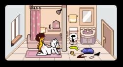 accurate_art_style animated anthro anthro_penetrated bathroom bigger_female clothes_on_floor deltarune female_anthro female_penetrated human human_penetrating human_penetrating_anthro incest kris_(deltarune) larger_penetrated male/female male_human male_human/female_anthro male_penetrating male_penetrating_female no_sound pixel_art questionable_consent sex smaller_male smaller_penetrating straight tagme theevilfallenone toriel video