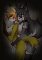 anthro big_breasts breasts canid canine canis domestic_dog duo eye_roll female fox from_behind_position futanari gynomorph hi_res intersex intersex/female komenuka_inaho mammal mohuko_(komenuka_inaho) sex standing standing_sex