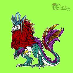 ancient_pokemon animal_genitalia balls deity dracokaito dracokaitonsfw dragon erection fantasy feathers feral flat_colors flower fur genitals green_background hi_res hybrid male nintendo paradox_pokemon penis plant pokemon pokemon_(species) sheath simple_background smile solo walking_wake