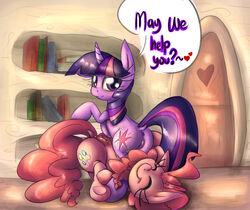 friendship_is_magic my_little_pony peanutbtter pinkie_pie_(mlp) straight_hair twilight_sparkle_(mlp)