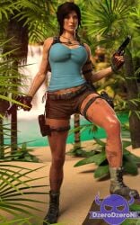 3d athletic athletic_female big_breasts breasts brown_hair busty dzerodzeroni female female_focus female_only full_body hourglass_figure lara_croft lara_croft_(survivor) long_hair pinup pinup_pose ponytail standing tagme tomb_raider tomb_raider_(survivor) wide_hips