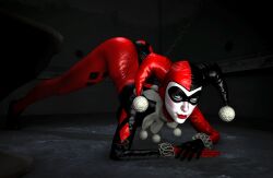 1girls 3d 4:3 batman:_arkham_knight batman_(series) big_ass big_breasts blush bodysuit clothed dc dc_comics geon303 harley_quinn harley_quinn_(arkham) harley_quinn_(arkham_knight) harley_quinn_(classic) jack-o_pose looking_at_viewer