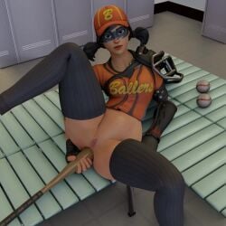 3d ahe_gao ahegao anal anal_penetration animated ass baseball_bat baseball_bat_in_ass bat_in_ass booty bottomless bottomless_female breasts brown_hair eyes_closed facepaint fastball female fortnite locker_room looking_at_viewer looking_up masturbating masturbation mp4 no_sound penetration pussy shirt teen thigh_highs thighhighs video