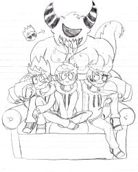 edd_(eddsworld) eddsworld gay male matt_(eddsworld) monster sketch tom_(eddsworld) tord_(eddsworld)