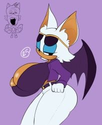 25circle anthro big_ass big_breasts breasts bubble_butt cleavage clothed clothing female huge_ass huge_breasts rouge_the_bat sonic_(series) tails tails_the_fox the_murder_of_sonic_the_hedgehog wojak