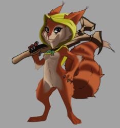 anthro archerteamr_artist ass breasts digital_media_(artwork) dota erection female genitals hood hoodwink_(dota) looking_at_viewer mammal nipples nude pussy rodent sciurid simple_background smile solo tail tree_squirrel vaginal_penetration white_background white_body