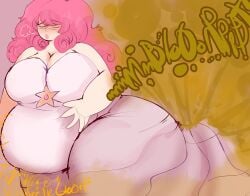 belly belly_rubbing bloated bloated_belly brap bubble_butt cartoon_network chubby excessive_fart excessive_gas facesitting fart fart_cloud fart_everywhere fart_fetish farting full_of_gas gas gassy gem_(species) giantess hyper_breasts implied_scat melissaalli non_stop_farting obese rose_quartz_(steven_universe) steven_universe stomach_inflation stomach_noises