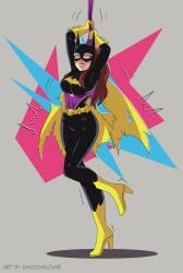 barbara_gordon batgirl dc embarrassed exposed_panties hanging_wedgie humiliation panties superhero superhero_costume superheroine utter_domination wedgie