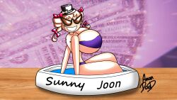 anondood doll dollification huge_ass huge_breasts jo'on_yorigami knick_knack smile sunglasses sunnification thick_thighs touhou transformation wide_hips