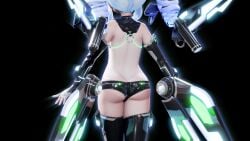 ass green_eyes mantis_x tagme uni_(neptunia) white_hair