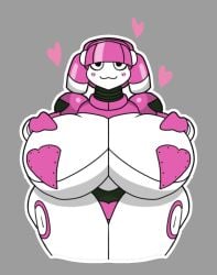 big_breasts breasts female huge_breasts lewdrise mya_(dorahden) robot thick_thighs wide_hips