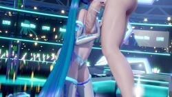 3d blowjob deepthroat hatsune_miku mantis_x painted_nails small_breasts vocaloid x-ray