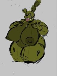 1girls boobs breasts female female_only five_nights_at_freddy's milf nude rabbit rule_63 solo springtrap springtrap_(fnaf)