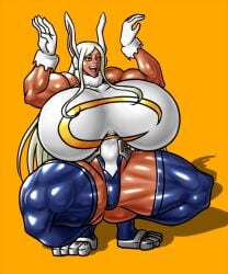 huge_breasts miruko my_hero_academia negoto_(nego6) open_mouth rumi_usagiyama shounen_jump