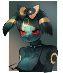 anthro anthro_only big_breasts breasts eeveelution female pokemon pokemon_(species) umbreon utterangle