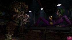 3d anal arkham_asylum badrileywriting batman:_arkham_knight batman_(series) dc dc_comics dubious_consent harley_quinn harley_quinn_(injustice) huge_cock human_fleshlight injustice_2 joker killer_croc size_difference stand_and_carry_position tagme the_joker