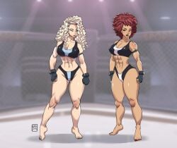 2girls athletic athletic_female big_ass big_breasts big_butt breasts busty cleavage curvaceous curvy curvy_figure digital_media_(artwork) eyebrows eyelashes eyes female female_focus female_only fit fit_female fully_clothed gabocaricaturas hair hips hourglass_figure huge_ass huge_breasts human large_ass large_breasts legs light-skinned_female light_skin lips mature_female original original_character original_characters thick thick_legs thick_thighs thighs top_heavy upper_body voluptuous waist wide_hips