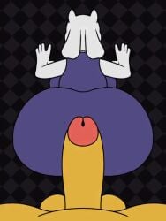 2d 2d_animation animated anthro ass ass_in_dress beat_banger big_ass big_penis clothed clothed_female_nude_male clothing color female goat horned_female human looping_animation penis_on_ass tagme toriel toriel_beat_banger uncensored undertale undertale_(series)