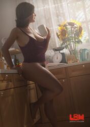 3d breasts female kitchen lbw pubic_hair solo