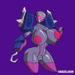 areola areolae axelgrease big_breasts breasts bugzilla child_bearing_hips nipples nude nude_female pink_lipstick purple_background robot_girl sketch solo tagme transformers wide_hips