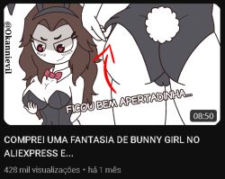 1girls ass big_ass big_ass_(female) big_breasts brazil brazilian brazilian_female breasts bunny_girl cosplay cosplay_sex fanart female girl hentai imbeca looking_at_viewer naked naked_female nude nude_female okannievil pussy thumbnail vagina vaginal youtube youtuber youtuber_girl