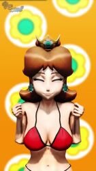 <1_second_video 1girls 3d 9:16 animated big_breasts bikini blue_eyes bouncing_breasts breasts brown_hair busty cleavage female female_only large_breasts looking_at_viewer mario_(series) navel nintendo princess princess_daisy red_bikini short_hair shorter_than_10_seconds smile solo tagme vertical_video video virtualblueam2 voluptuous