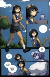 2019 anthro breasts english_text felid feline female furry jay_naylor male mammal mikey_(jay_naylor) original_life_universe_(jay_naylor) samantha_(jay_naylor) tagme text