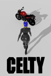 akiranime big_ass celty_sturluson durarara!! helmet hi_res high_heel_boots high_heels latex_suit motorcycle psychosisrose red_bike thick_ass thick_thighs visor_helmet