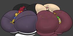 2girls anthro big_ass big_breasts breasts bubble_butt colossal_ass female gigantic_ass gigantic_breasts huge_ass huge_breasts hyper_ass hyper_breasts massive_ass milf muffyhecc muffyhecc_(character) pokémon_(species) pokemon pokemon_(species) thick_thighs treasure wide_hips zoroark